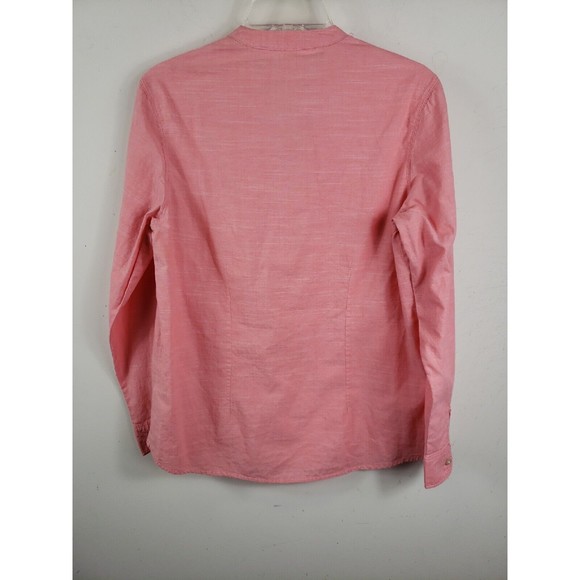 riders by lee womens shirt Sz Small pink long sleeve vneck cotton - Picture 10 of 11